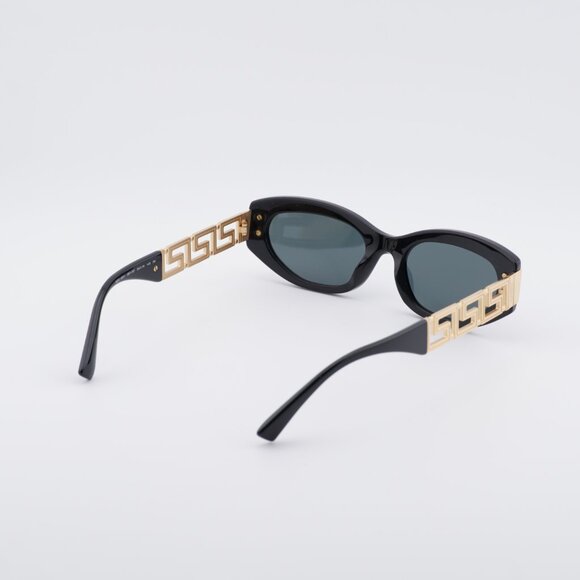 Versace VE4501 GB1/87 Sunglasses Black Cat Eye Frame, Dark Grey Lenses - Picture 8 of 9